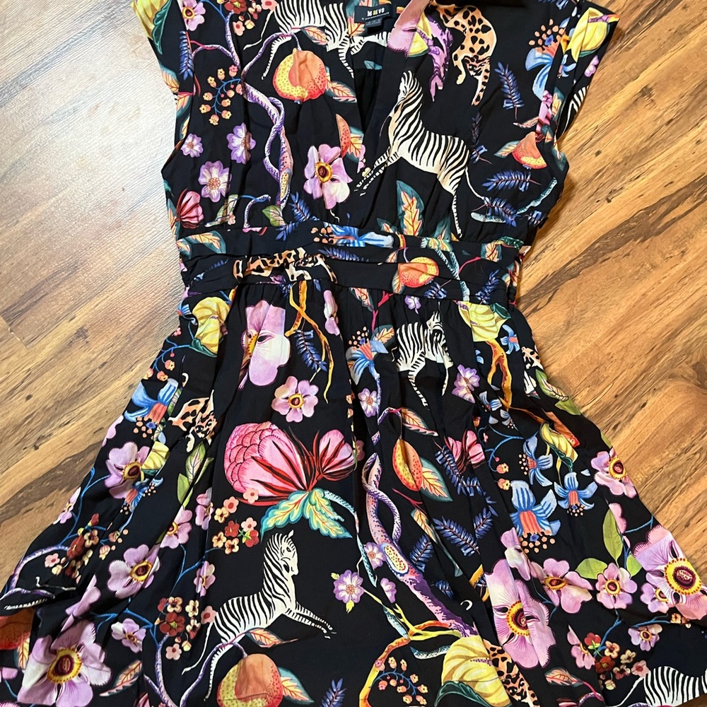 Maeve Anthropology Floral and Zebra Print Dress